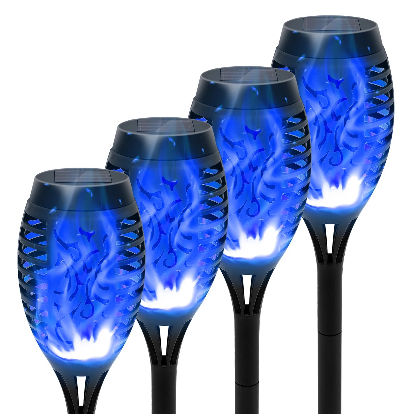 Solar Flame Torch Light LED Flickering Outdoor Night Lamp
