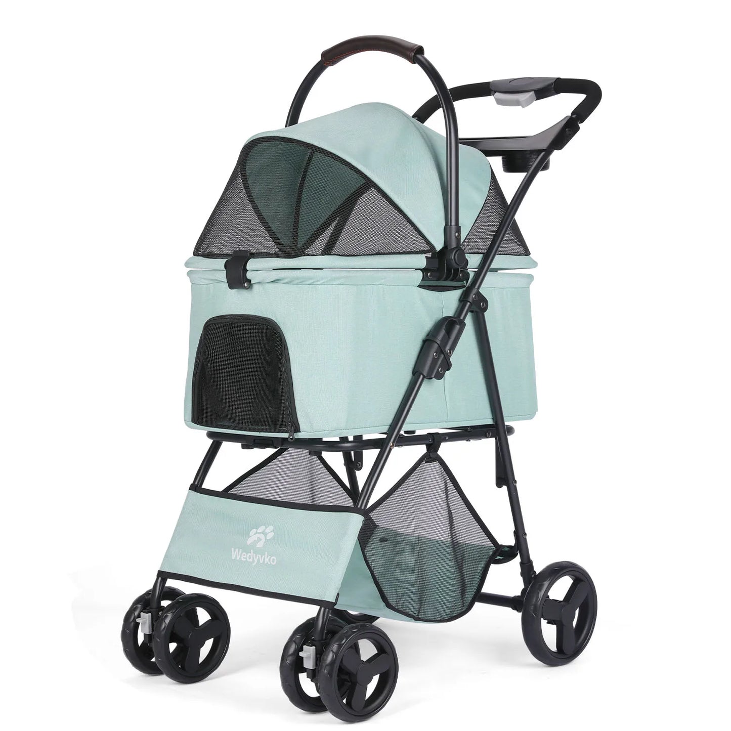 Pet Stroller with Removable Carrier