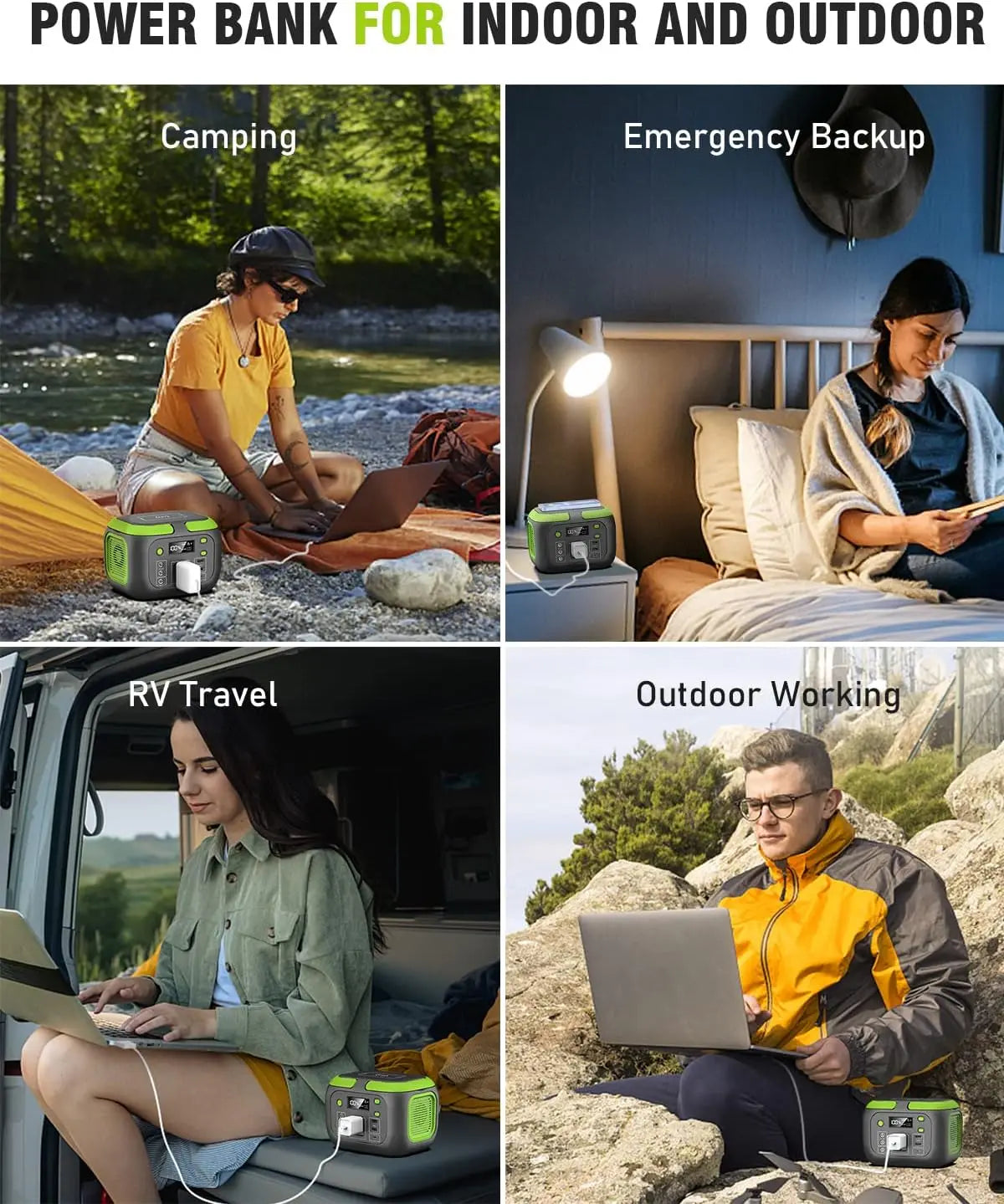 Portable Power Station, Solar Storage Power Bank For Camping Travel RV Home