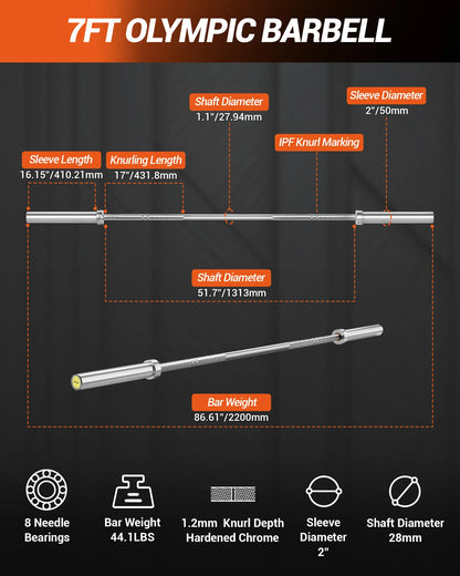 7Ft Barbell Bar