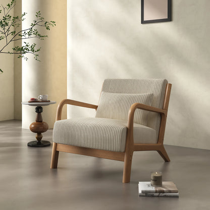 Accent Chair, with Solid Wood Frame