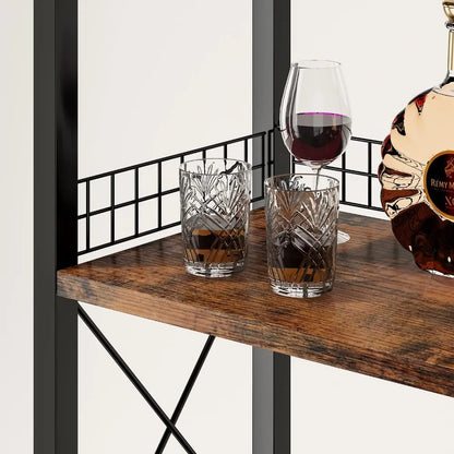 Wine Rack, Tabletop, Glass Holder & Drawer,