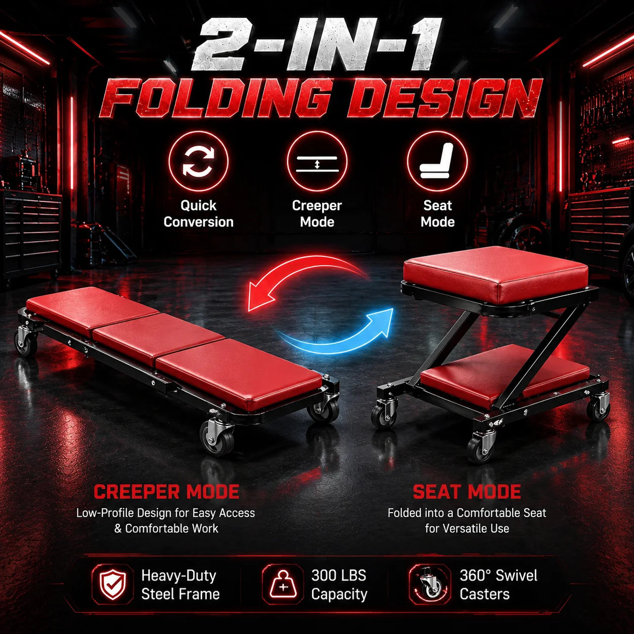 Foldable Rolling Creeper