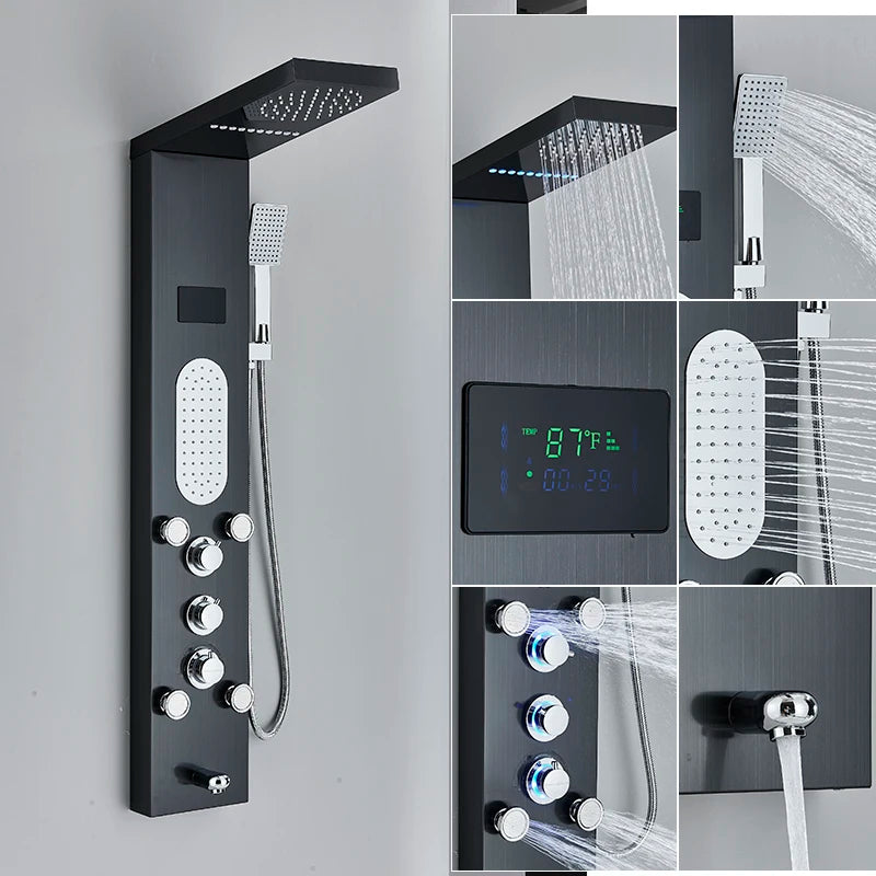 Shower Panel SPA Massage Jet Shower Waterfall Rain Shower