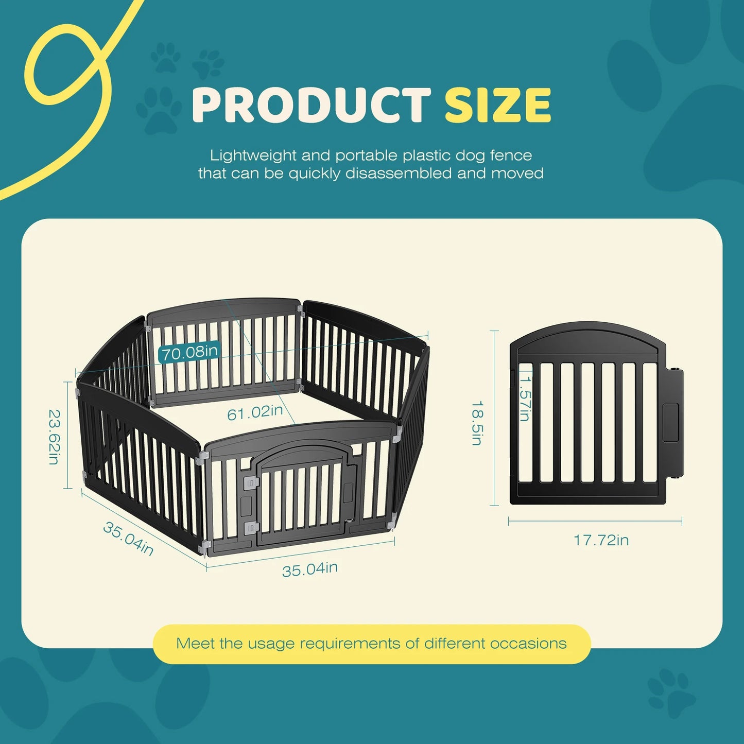 Playpen Expandable Durable Folding Portable Puppy Playpen