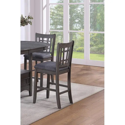 Counter Height Dining Set, Round Table with 4 Side Chairs