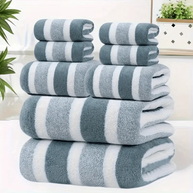 Fleece Towel Set Super Soft Quick Dry