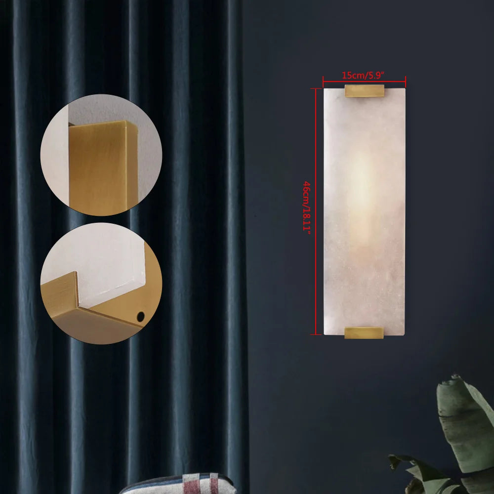 Alabaster Sconce Rectangular