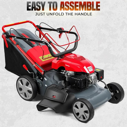 Self-Propelled Gas Lawn Mower Bag Mulch Rear Discharge