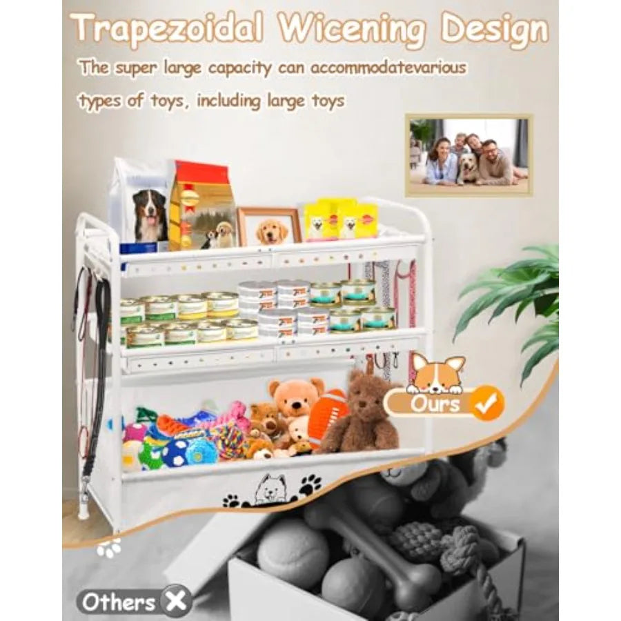 Dog Toy Bin with Storage Organizer,