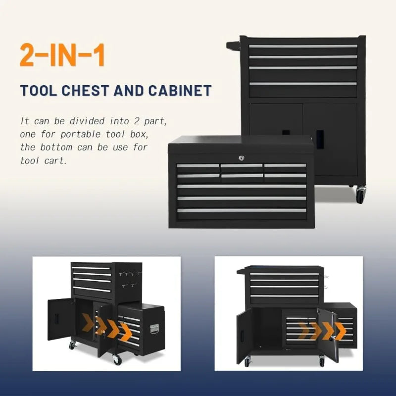 Rolling Tool Chest, Detachable Tool Chest