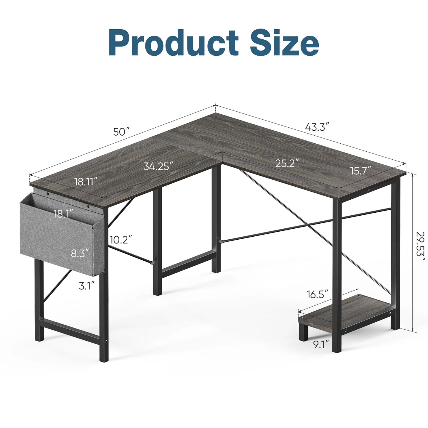 Wooden Table with Storage