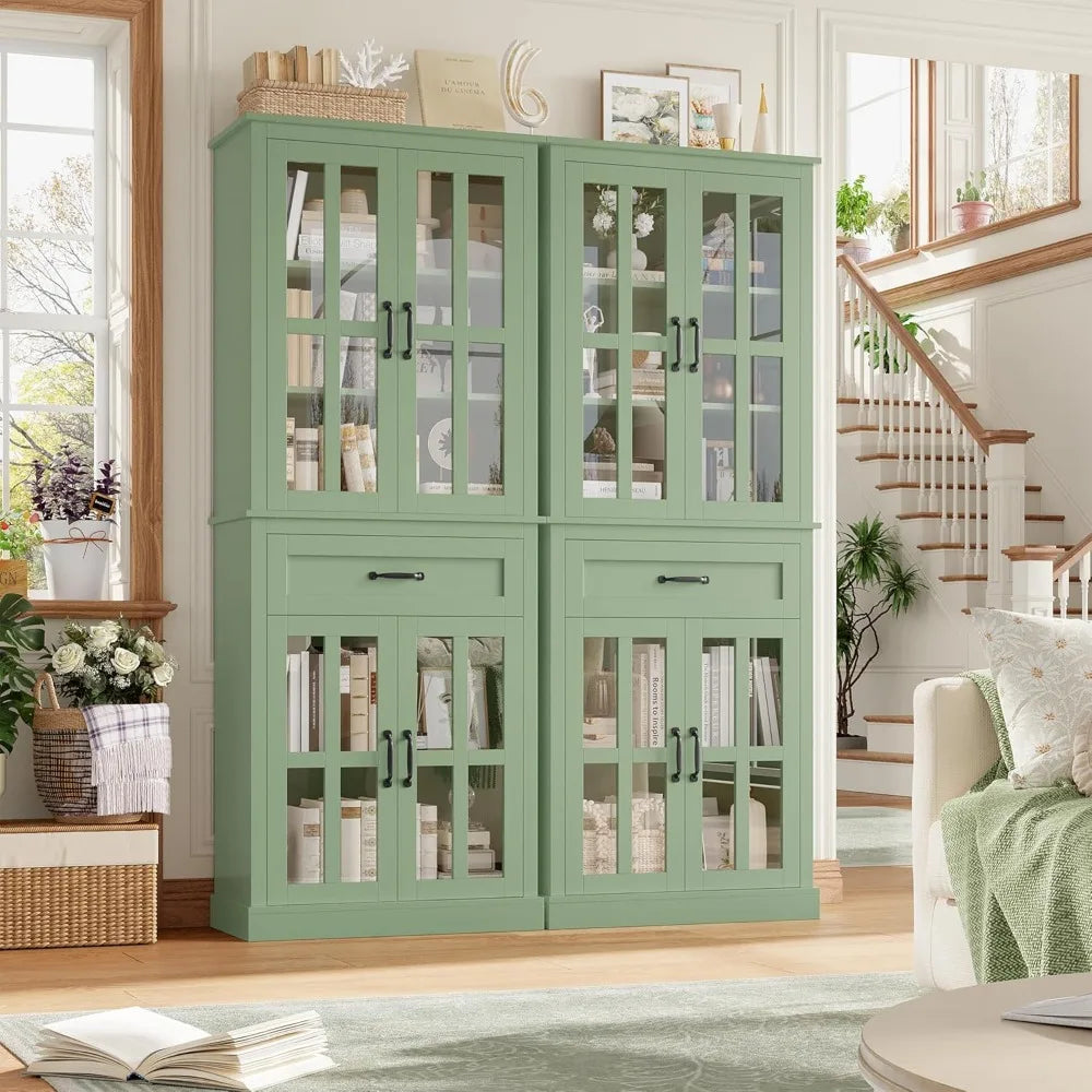 Cabinet with Glass Doors and Drawers
