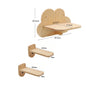 Wall Mounted Cat Tree Wooden Shelves Scratching Posts Climbing Cat tower Hammock With Solid Floating Perches Steps and Ladder