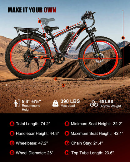 Fat Tire Electric Bike for Adults