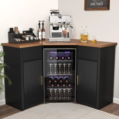 Bar Cabinet with Fridge Space, Storage,