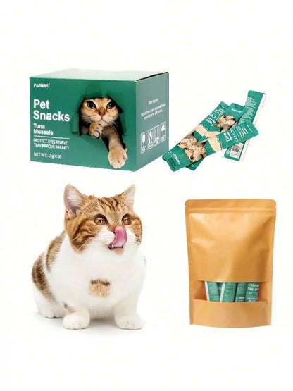 Cat Snacks, Assorted Lickable & Squeezable Treat Pouches,