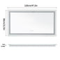 Illuminated Bathroom Mirror, Front and Backlit Lights