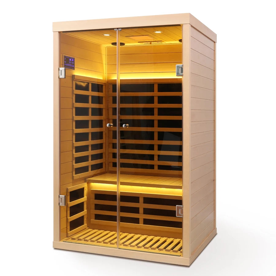 Two person indoor infrared sauna room