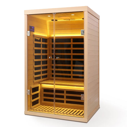 Two person indoor infrared sauna room