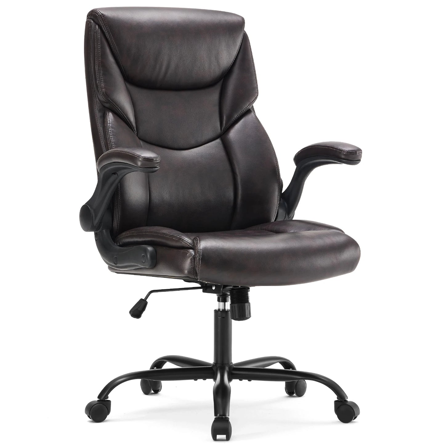 Office Chair with Flip-up Arms, Leather