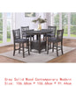 Counter Height Dining Set, Round Table with 4 Side Chairs
