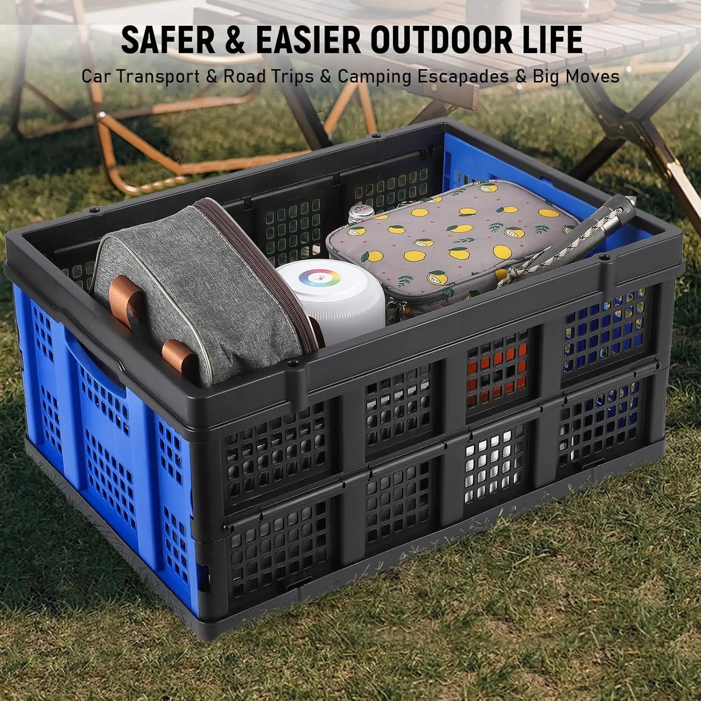 Heavy-Duty Collapsible Plastic Crate