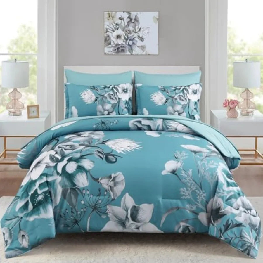 Floral Comforter Set 7 Pcs
