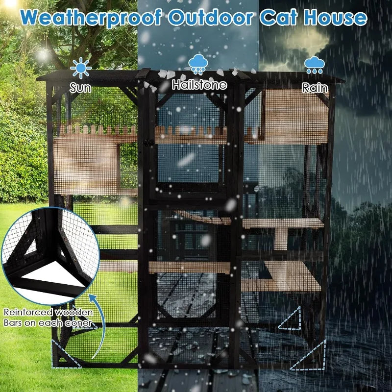 Large Outdoor Cat Enclosure Walk-in