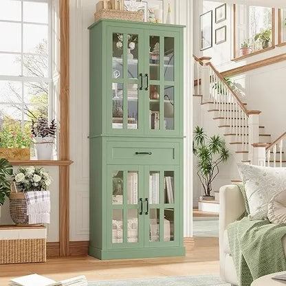 Cabinet with Glass Doors and Drawers