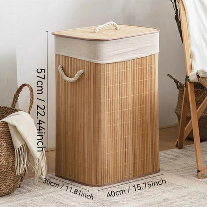 Bamboo Foldable Storage Basket