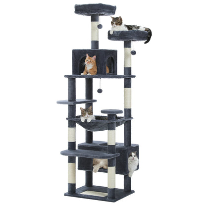 Cat  Tree & Tower for Indoor Cats With Scratching Posts, Hammock, Padded Perches, and Condos