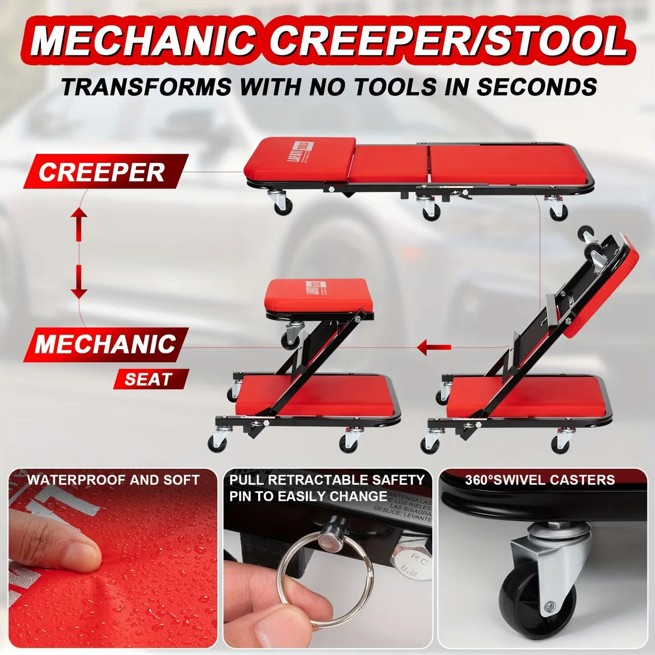 Foldable Rolling Creeper