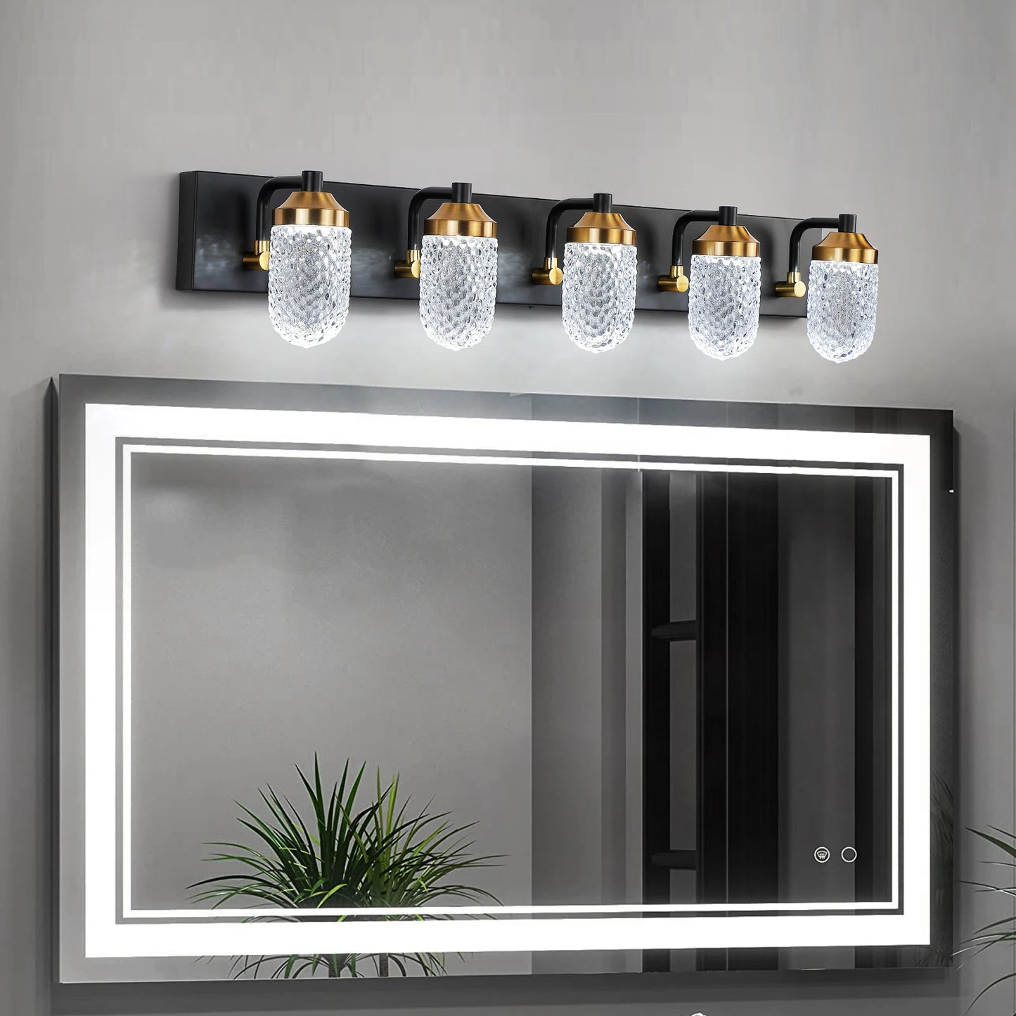 Wall mounted decorative light fixture (black)