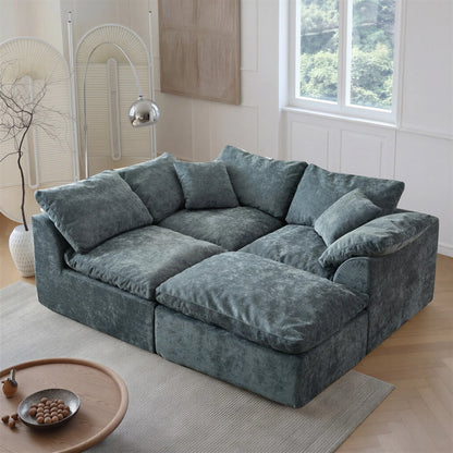 Modern Modular Sectional Sofa Cloud Couch Oversized Deep Seat Comfy Sofa for Living Room Furniture with Removable Cushions