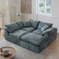 Modern Modular Sectional Sofa Cloud Couch Oversized Deep Seat Comfy Sofa for Living Room Furniture with Removable Cushions