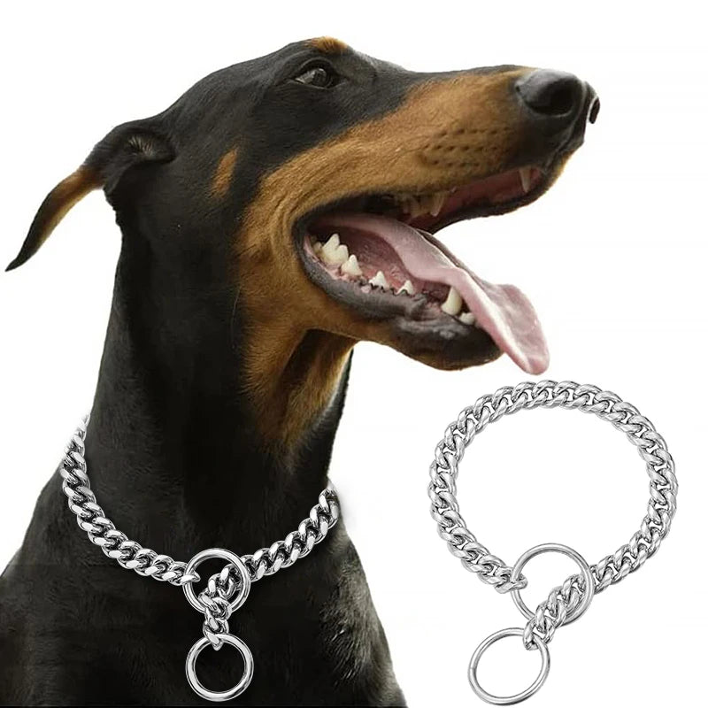 Stainless Chain Collar for Walking & Training