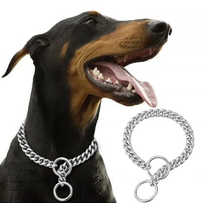 Stainless Chain Collar for Walking & Training