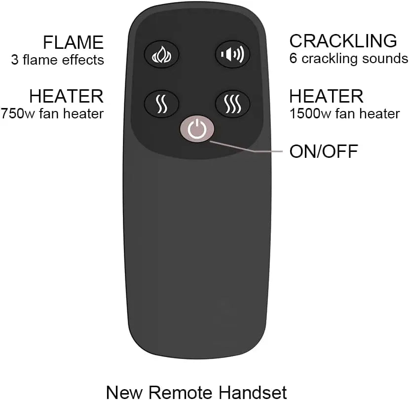 30" Electric Fireplace Insert with Trim Kit, Remote Control, Black