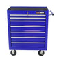 7 Drawer Rolling Tool Box with Key Lock for Garages, Workshops, Repair Shops