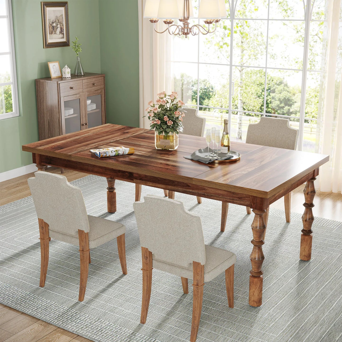 Wood  Table for 4-6 People