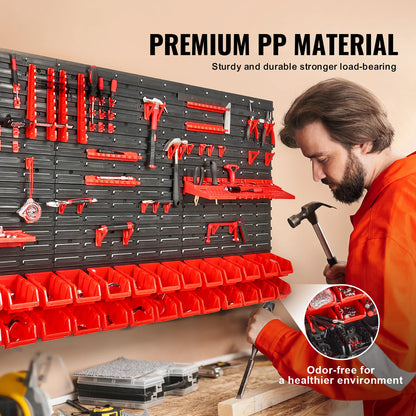 Parts Rack Organizer, with Wall Panels Hooks