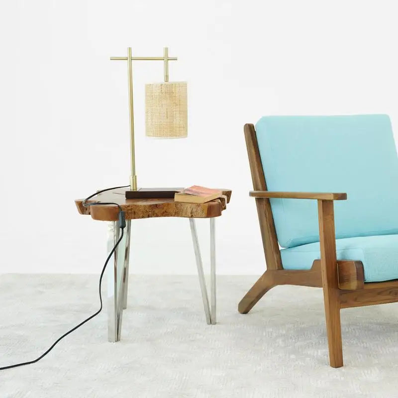 Bamboo Shade Table Lamp - Stylish Nordic Design