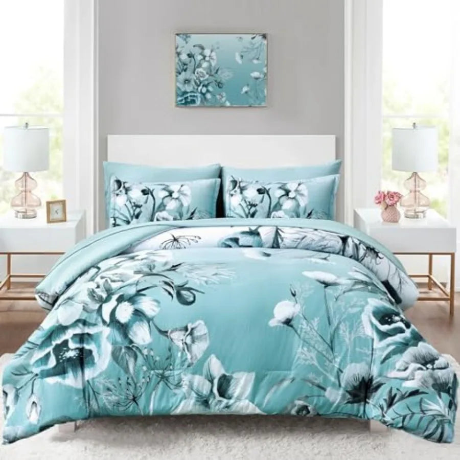 Floral Comforter Set 7 Pcs