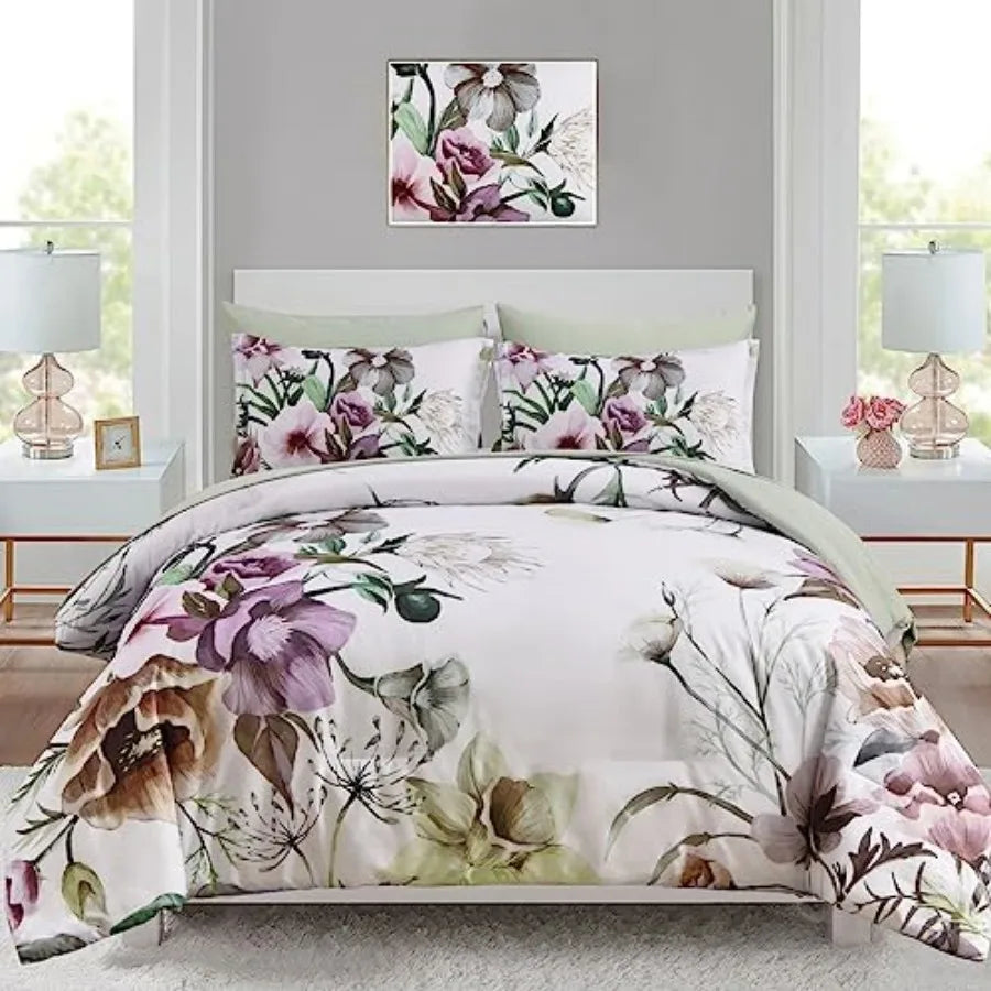 Floral Comforter Set 7 Pcs