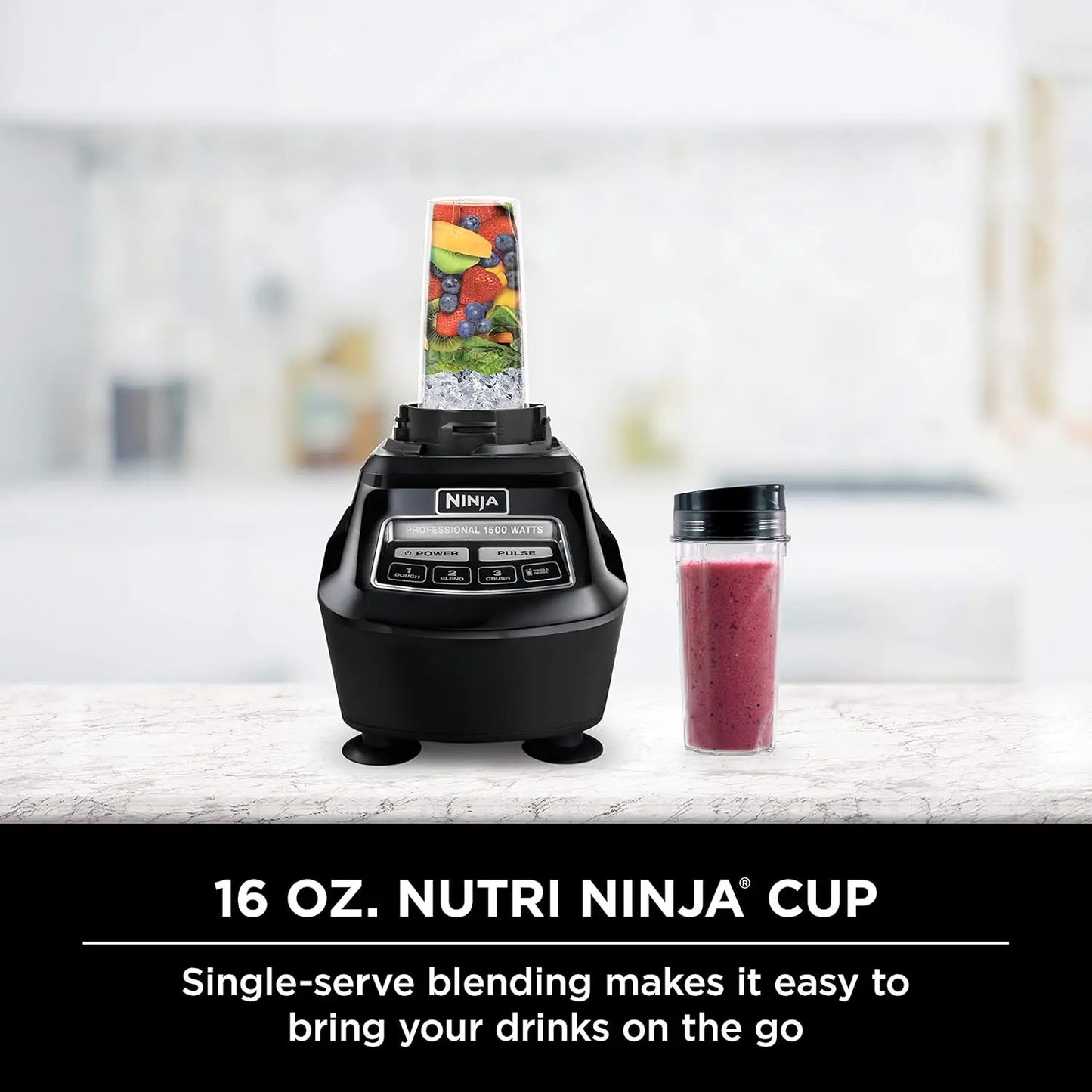 72 oz Blender, 8-Cup Food Processor, To-Go Cups - Smoothies, Ice Crushing & More