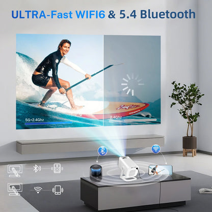 Smart Mini Projector with WiFi & BT  Outdoor