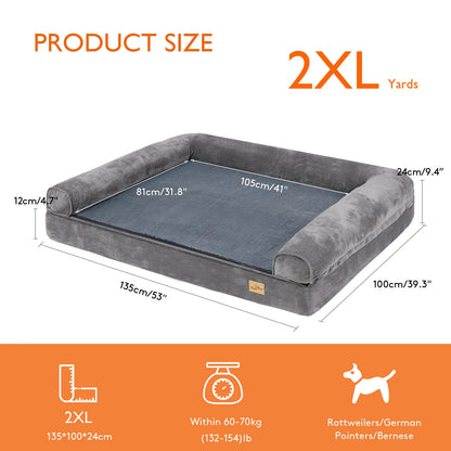 Dog Bed with Removable Washable Cover Soft Sponge Foam
