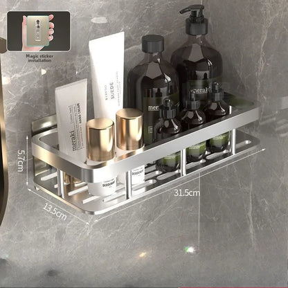 Bathroom Storage Rack for Shampoo, Conditioner, and Essentials, Rustproof