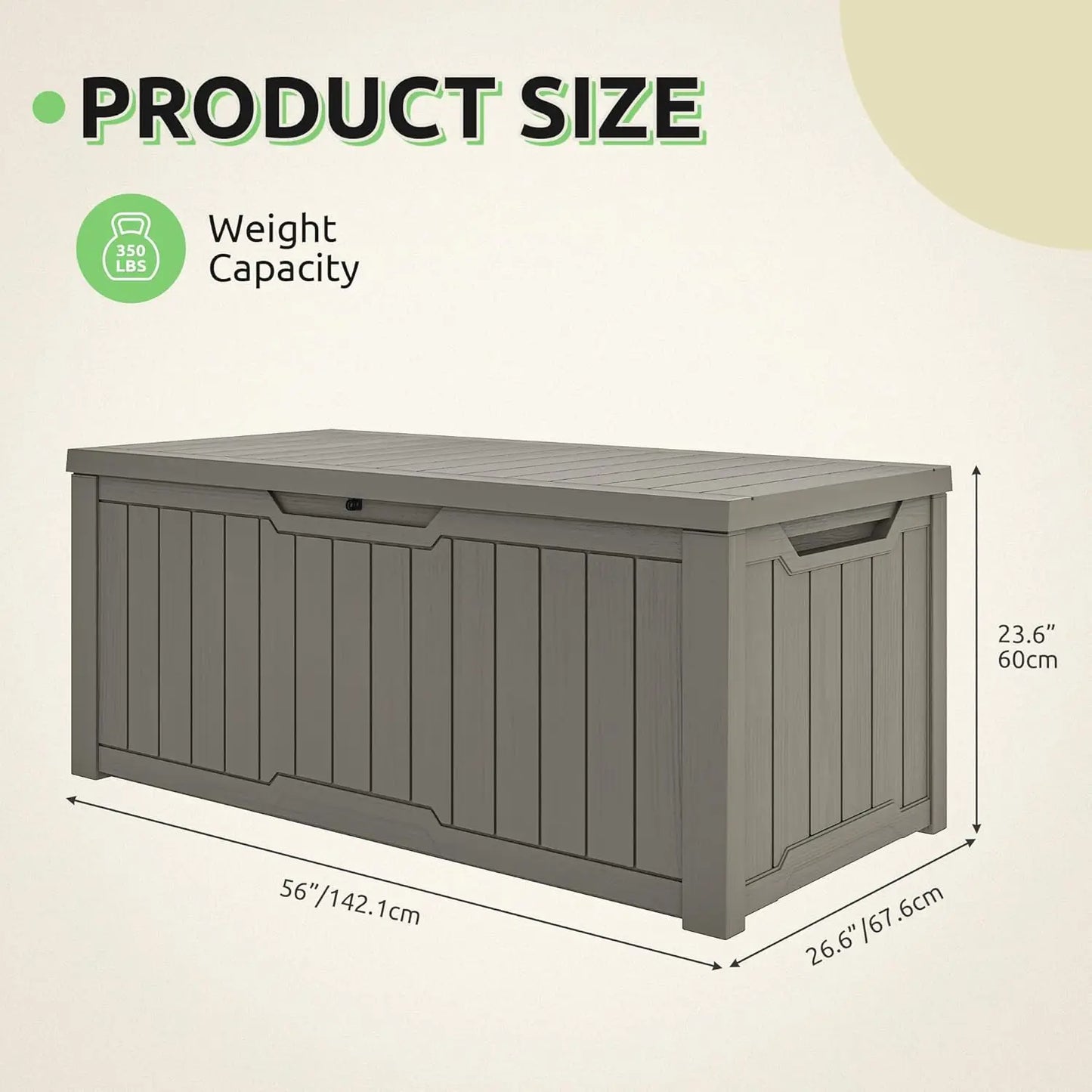Deck Box, Waterproof Outdoor Storage